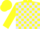 Yellow, orange and lavender blocks, yellow cap