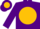 Purple, purple 'dasl' on gold ball