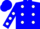 Blue, white dots