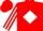 Red, 'ken' on white diamond, white diamond stripe on sleeves
