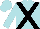 Powder blue, black cross sashes, powder blue cap