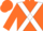 Orange, blue & white cross sashes