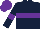 Dark blue, purple hoop, purple armlet, purple cap