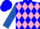 Blue, pink diamonds, royal blue slvs, pink trim