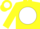 Yellow, yellow 's' on white ball
