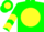 Green, green 'af' and barn on yellow ball, yellow chevrons on sleeves