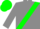 Gray, green sash and cap