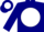 Navy blue, white ball