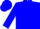 Blue, silver trim 'kg' front & back