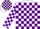 White with purple blocks