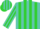 Turquoise & lime green stripes