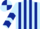 Light Blue and Dark Blue stripes, chevrons on sleeves, quartered cap