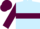 Light blue, maroon hoop, sleeves and cap