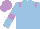 Light blue, mauve epaulets, armlets and cap
