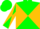 Green & gold diagonal quarters & diagonally quartered slvs