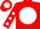 Red, 't' on white ball, white dots on sleeves