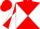 Red and white diagonal quarters