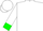 White, white 'pprs' in green block, green cuffs on white sleeves
