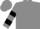 Gray, black circled 'l' & bars on slvs