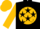 Black, black horse in gold ball, black stars on gold sleeves, black and gold cap