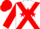 White, black and red cross sashes, black and red stars, black and red sleeves, red cap