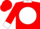 Red, red 't90' on white ball on back, white cuffs & collar
