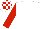 White, red sleeves, white and red check cap