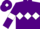Purple, White triple diamond, armlets and diamond on cap