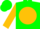 Green, gold ball, green 'g', gold circle on sleeves