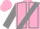 Pink, gray sash, gray seams on sleeves