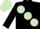 Black, large Light Green spots, Light Green cap