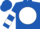 Royal blue, 'ihr' on white ball, white bars on sleeves, royal blue cap