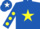 Royal Blue, Yellow star, Royal Blue sleeves, Yellow spots, Royal Blue cap, White star