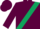 Maroon, dark green sash