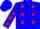 Blue, white and red dots