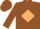 Brown, tan diamond belt, tan band on sleeves
