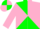Hunter green & pink diagonal quarters, hunter green & pink diag quartered slvs