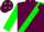 Maroon,green sash,maroon diamonds on green sleeves