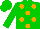 Green, orange dots