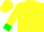 Yellow,green cuffs & trim