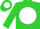 Lime green, lime green 'j&m' on white ball, lime green sleeves