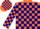 Orange, navy blue blocks