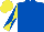 ROYAL BLUE, YELLOW and ROYAL BLUE diabolo on sleeves, YELLOW cap