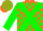 Orange, green cross sashes, green blocks on sleeves