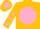 Gold, pink ball, green 'usa', pink dots on sleeves
