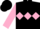 Black, pink triple diamond and sleeves