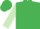 Emerald green, light green sleeves