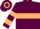 Maroon, tan hoop with maroon hash marks