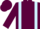 Maroon, light blue braces