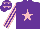 Purple, pink star, striped sleeves and stars on cap